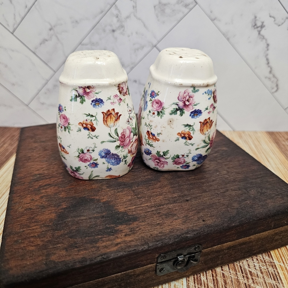 Floral Ceramic Salt and Pepper Shakers